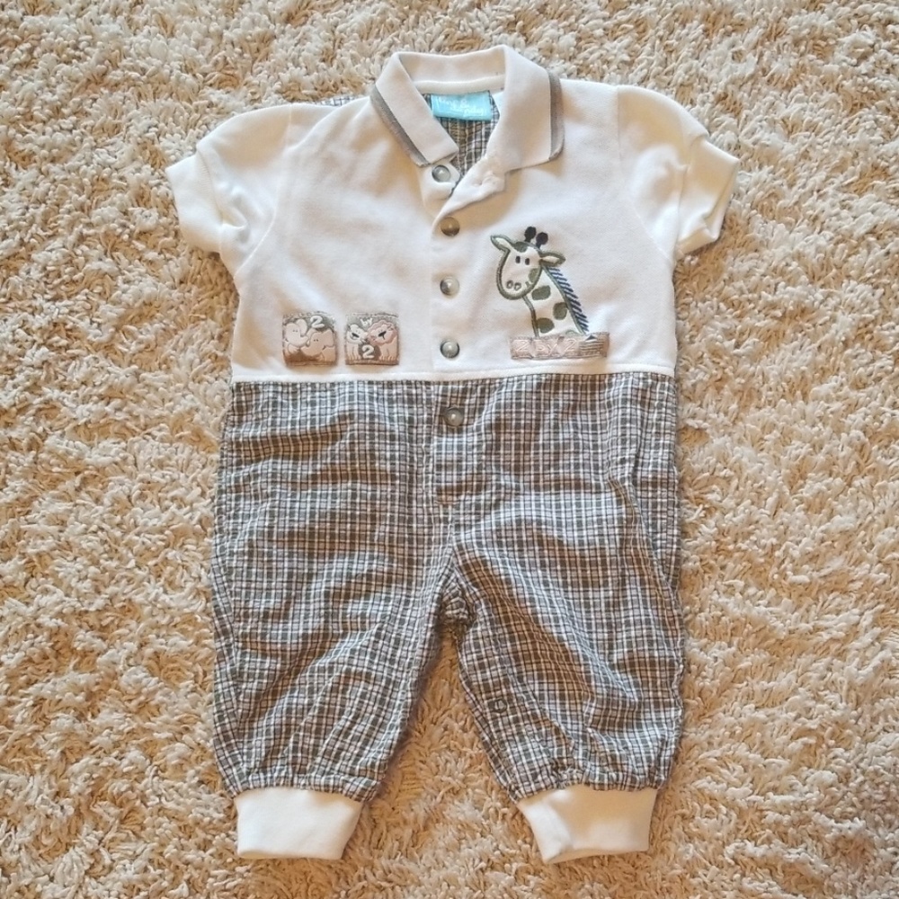 Fine and dandy one piece baby boy outfit